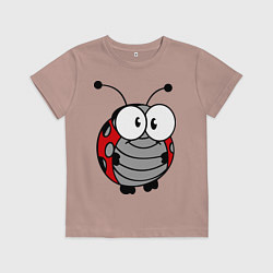 Детская футболка Удивленная божья коровка