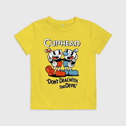 Детская футболка Cuphead, Dont deal with devil