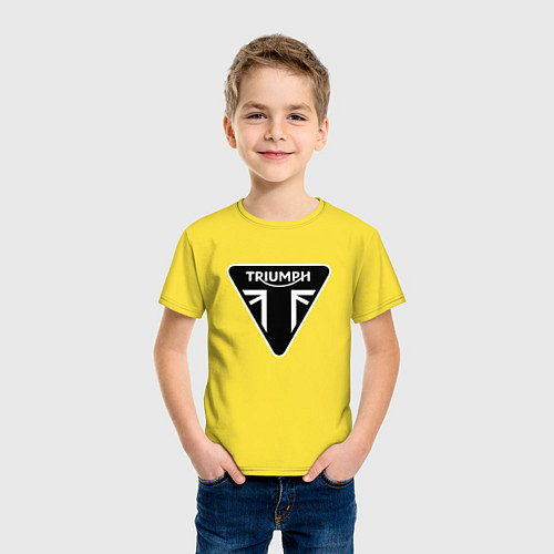 Детская футболка Triumph Мото Лого Z / Желтый – фото 3