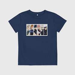 Футболка хлопковая детская JUJUTSU KAISEN HEROES, цвет: тёмно-синий