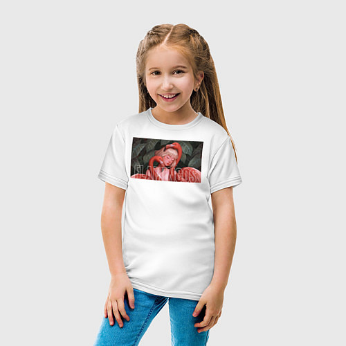 Детская футболка Flamingos / Белый – фото 4