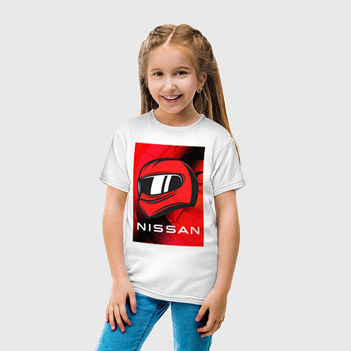 Детская футболка Nissan - Paint / Белый – фото 4
