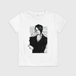 Футболка хлопковая детская Себастьян Михаэлис, цвет: белый