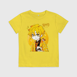 Детская футболка Зеницу Агацума Kimetsu no Yaiba