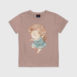 Детская футболка Девочка-ежик кружится в танце