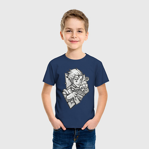 Детская футболка Хисока hunter x хантер 2011 / Тёмно-синий – фото 3