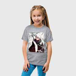 Футболка хлопковая детская Hitsugaya Toshiro, цвет: меланж — фото 2