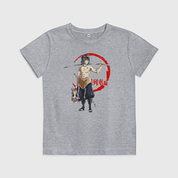 Футболка хлопковая детская Иноске Хашибира Kimetsu no Yaiba, цвет: меланж