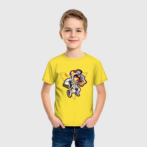Детская футболка Космо диско / Желтый – фото 3
