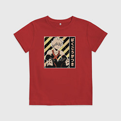 Футболка хлопковая детская Моя геройская академия Бакуго, цвет: красный
