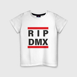 Футболка хлопковая детская RIP DMX, цвет: белый