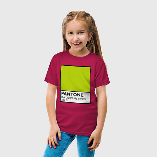 Детская футболка Shrek: Pantone Color / Маджента – фото 4