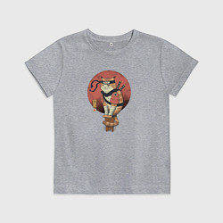 Детская футболка Кот самурай