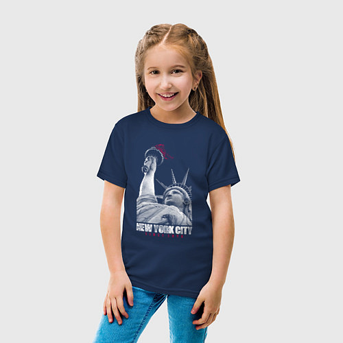 Детская футболка Statue Of Liberty / Тёмно-синий – фото 4