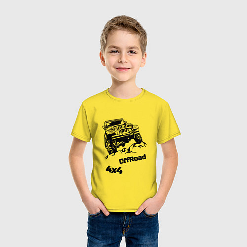 Детская футболка Offroad 4х4 / Желтый – фото 3