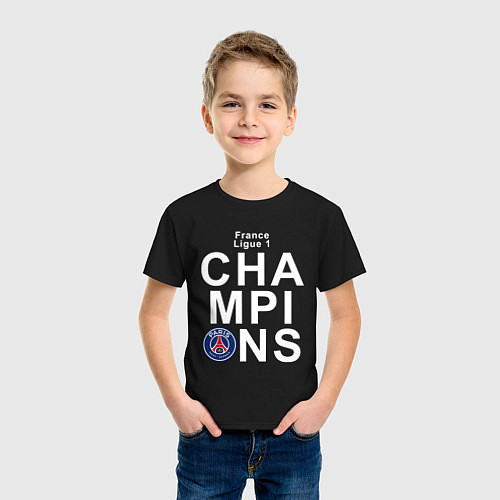 Детская футболка PSG CHAMPIONS / Черный – фото 3