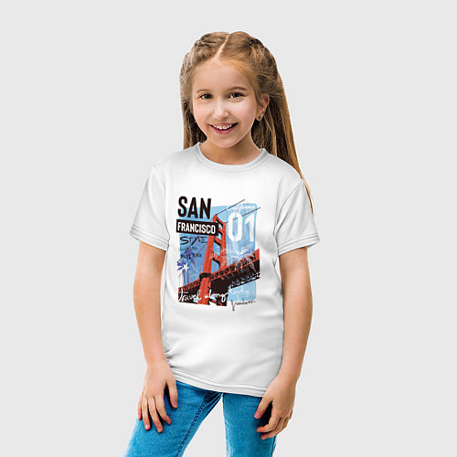 Детская футболка Сан-Франциско / Белый – фото 4