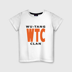 Футболка хлопковая детская Wu-Tang WTC, цвет: белый