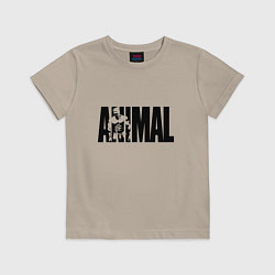 Футболка хлопковая детская ANIMAL ЭНИМАЛ, цвет: миндальный