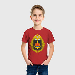 Футболка хлопковая детская БАЛТИЙСКИЙ ФЛОТ ВМФ РОССИИ, цвет: красный — фото 2