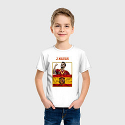 Футболка хлопковая детская Хесус Навас сборная Испании, цвет: белый — фото 2