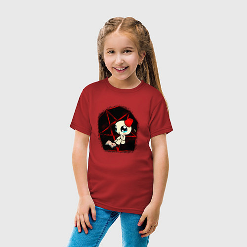 Детская футболка Isaac girl / Красный – фото 4