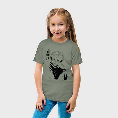 Детская футболка Jujutsu Kaisen - Sukuna / Авокадо – фото 4