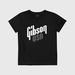 Футболка хлопковая детская GIBSON USA, цвет: черный