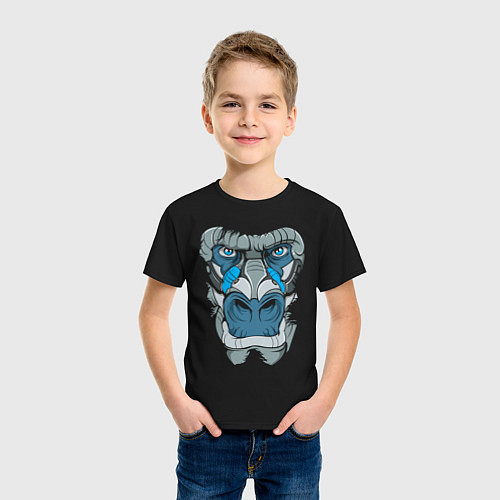 Детская футболка Обезьяна / Черный – фото 3