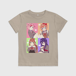 Детская футболка Girls Doki Doki коллаж