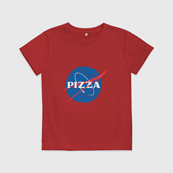 Футболка хлопковая детская NASA Pizza, цвет: красный