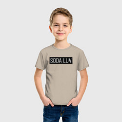 Футболка хлопковая детская SODA LUV, цвет: миндальный — фото 2