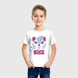 Футболка хлопковая детская Kiss Cat, цвет: белый — фото 2