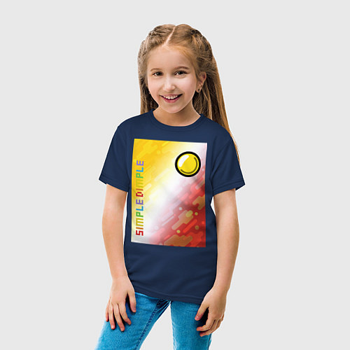 Детская футболка Pop It Simple Dimple - Lines / Тёмно-синий – фото 4