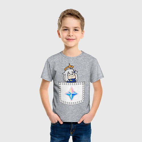 Детская футболка Pocket Paimon / Меланж – фото 3