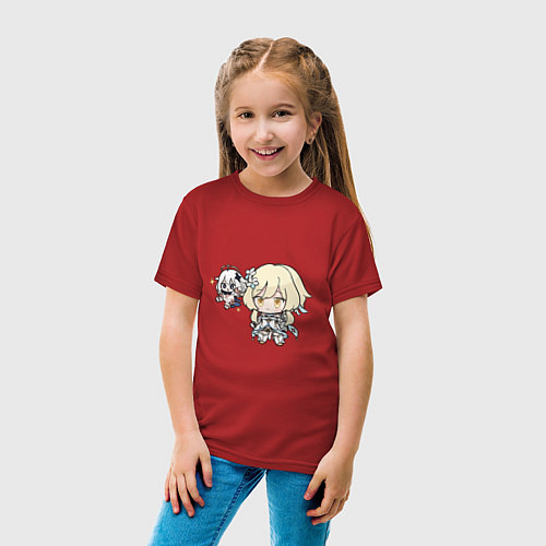Детская футболка Люмин и Паймон / Красный – фото 4