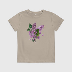 Детская футболка СИРЕНЬ АКВАРЕЛЬЮ