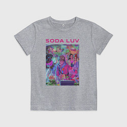Футболка хлопковая детская SODA LUV, цвет: меланж