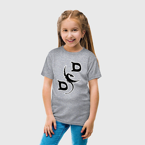 Детская футболка D&D Dragon / Меланж – фото 4