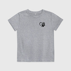 Футболка хлопковая детская Котик, цвет: меланж