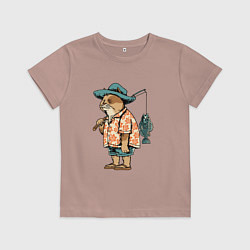 Детская футболка Кот рыбак