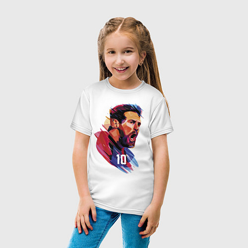 Детская футболка Lionel Messi Barcelona Argentina Football / Белый – фото 4