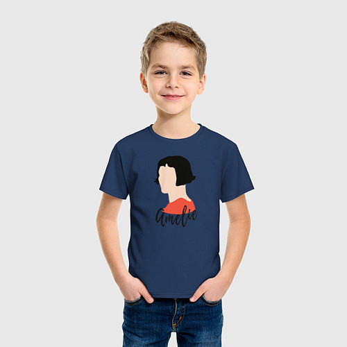 Детская футболка Amelie силуэт / Тёмно-синий – фото 3