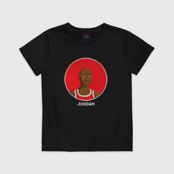 Футболка хлопковая детская Retro Jordan, цвет: черный