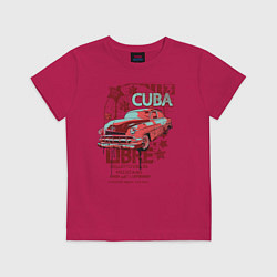 Футболка хлопковая детская Cuba Libre, цвет: маджента