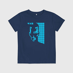 Футболка хлопковая детская Love Death And Robots Zima Blue, цвет: тёмно-синий
