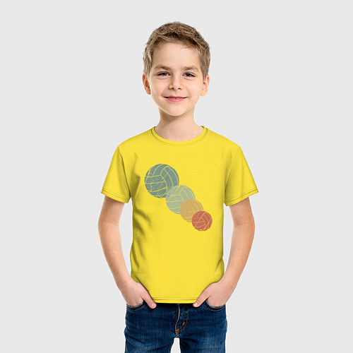 Детская футболка Мячики / Желтый – фото 3