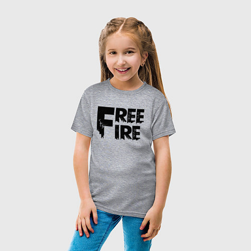 Детская футболка Free Fire big logo / Меланж – фото 4