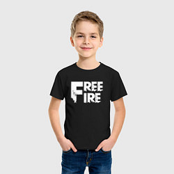 Футболка хлопковая детская FREEFIRE FF WHITE LOGO Z, цвет: черный — фото 2