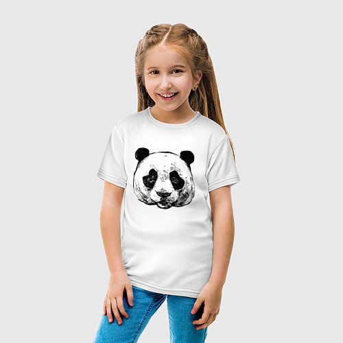 Детская футболка Голова панды / Белый – фото 4
